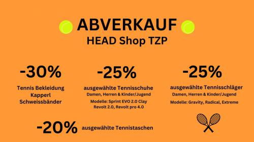 Abverkauf im TZP-Shop